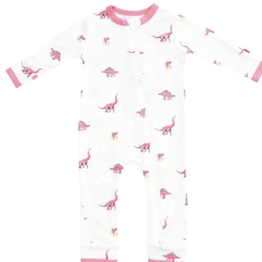 Kyte BABY Rose Jurassic Zip Romper